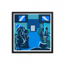 "Blue Vibes" Framed Print